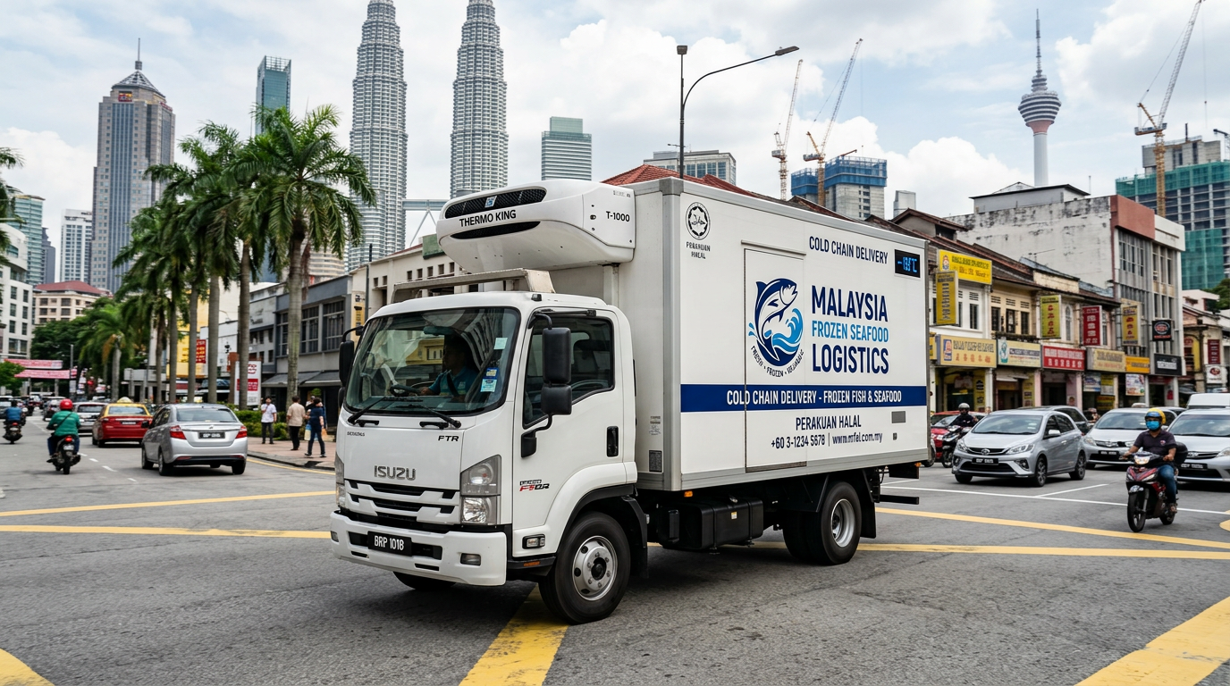 Kenderaan penghantaran sejuk FrozenFishMart