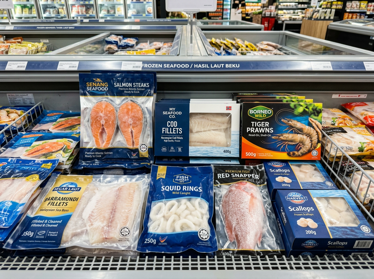 Koleksi produk laut beku FrozenFishMart